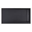 60" Solid Surface Stone Shower Base - Matte Black, , large image number 1