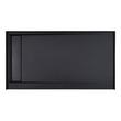 60" Solid Surface Stone Shower Base - Matte Black, , large image number 6