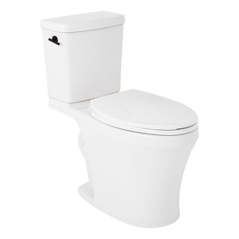 Millspring Low-Flow Two-Piece Elongated Toilet - White - Matte Black Handle, , large image number 1