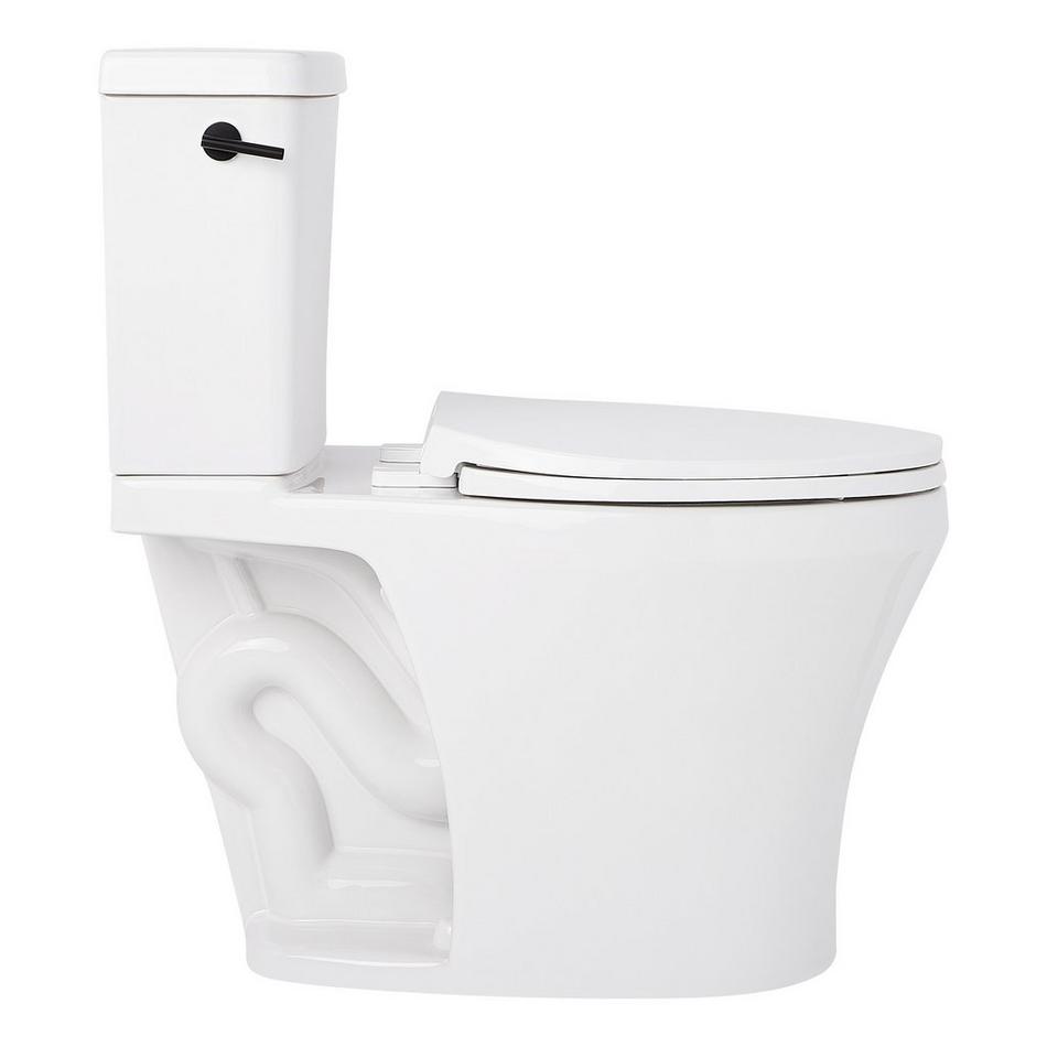 Millspring Low-Flow Two-Piece Elongated Toilet - White - Matte Black Handle, , large image number 3