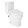 Millspring Low-Flow Two-Piece Elongated Toilet with Bidet Seat - White - Chrome Handle, , large image number 1