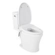 Millspring Low-Flow Two-Piece Elongated Toilet with Bidet Seat - White - Chrome Handle, , large image number 2