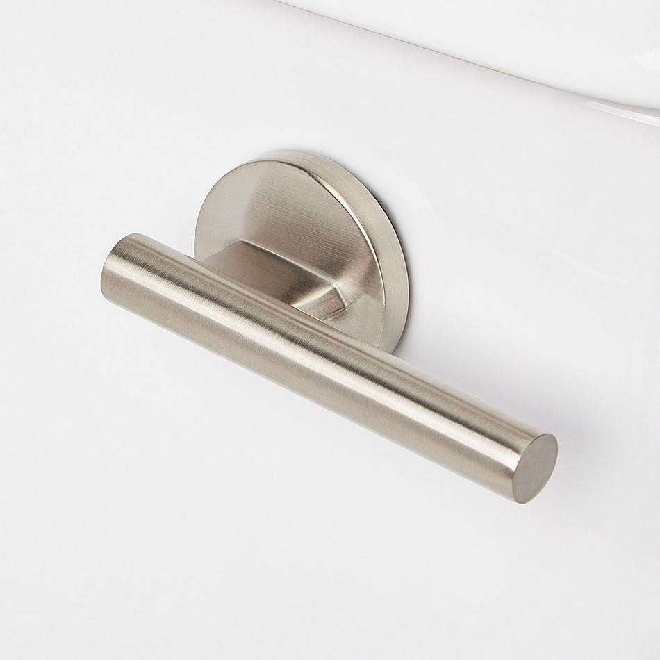 Millspring Low-Flow Two-Piece Elongated Toilet with Bidet Seat - White - Brushed Nickel Handle, , large image number 5