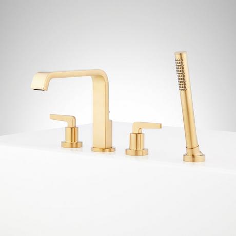 Drea 4-Hole Roman Tub Faucet and Hand Shower