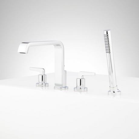 Drea 4-Hole Roman Tub Faucet and Hand Shower