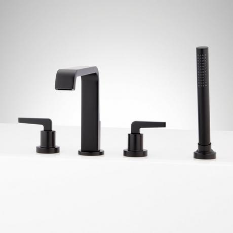 Drea 4-Hole Roman Tub Faucet and Hand Shower