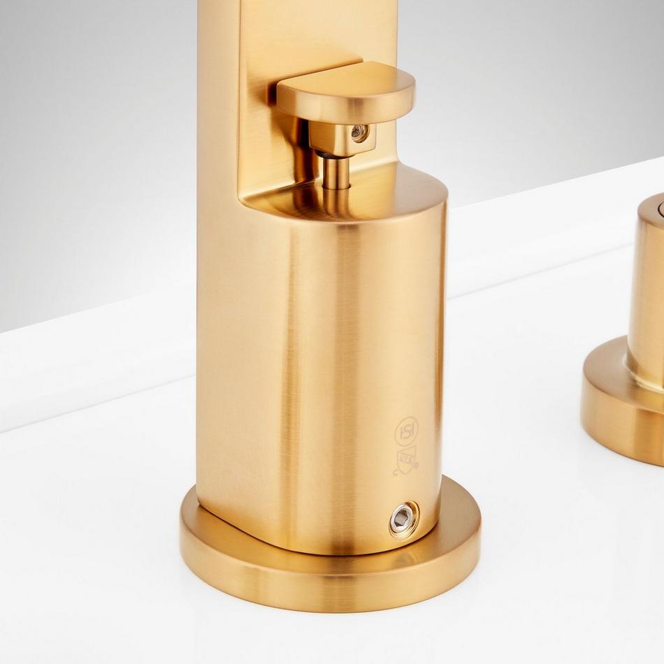 Drea 4-Hole Roman Tub Faucet and Hand Shower with Rough-In Valve - Brushed Gold, , large image number 3