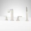 Drea 4-Hole Roman Tub Faucet and Hand Shower with Rough-In Valve - Brushed Nickel, , large image number 0