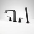 Drea 4-Hole Roman Tub Faucet and Hand Shower with Rough-In Valve - Matte Black, , large image number 1