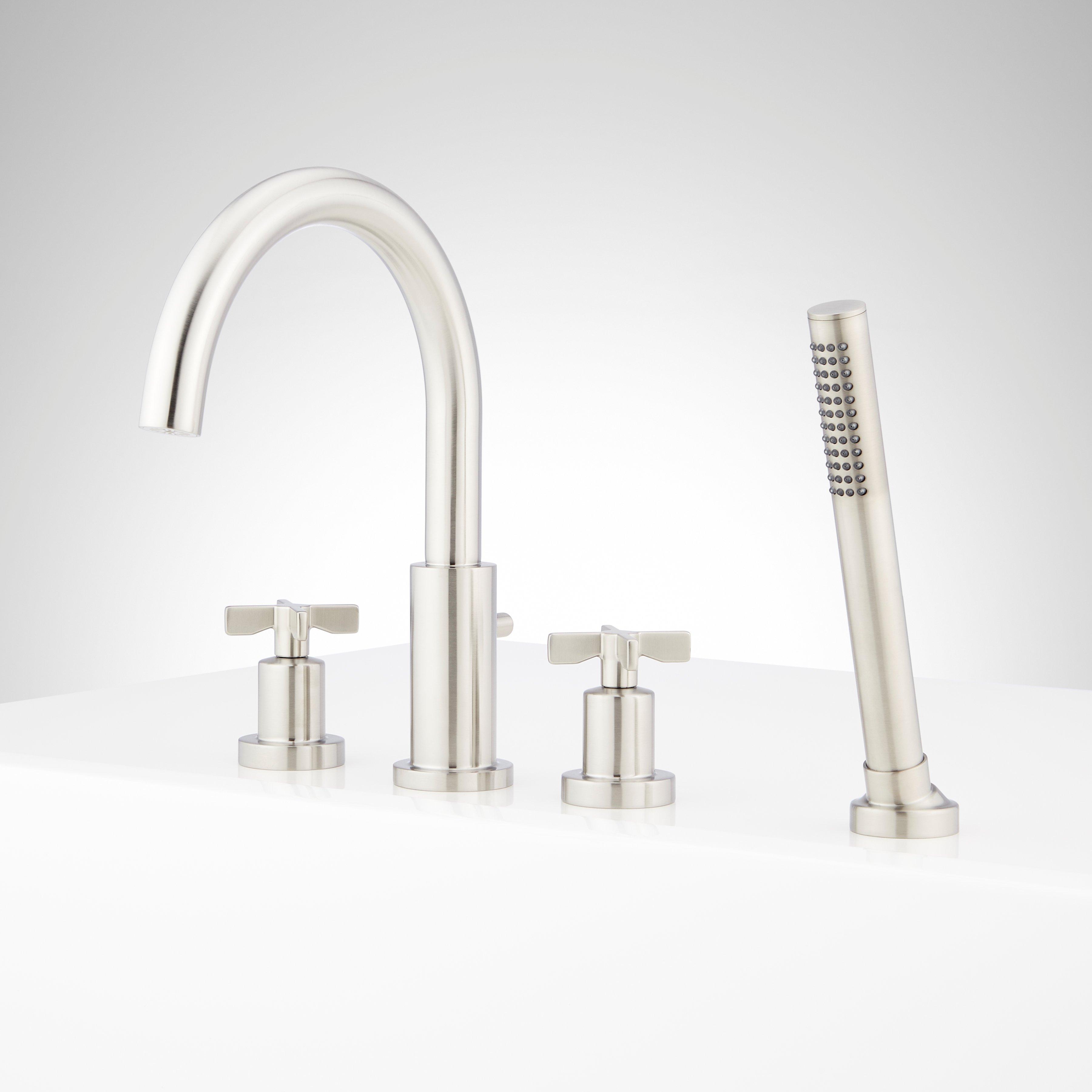 Vassor 4-Hole Roman Tub Faucet and Hand Shower | Signature Hardware