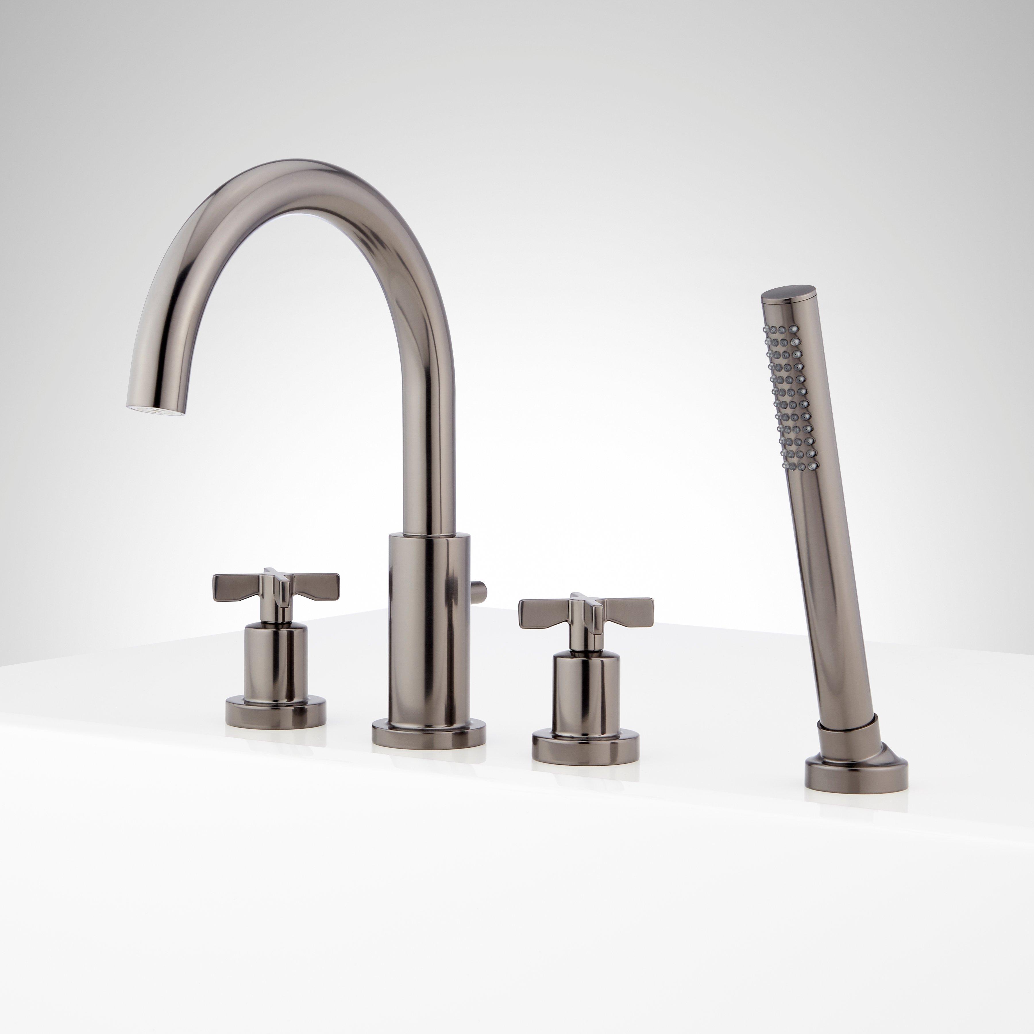 Vassor 4-Hole Roman Tub Faucet and Hand Shower | Signature Hardware