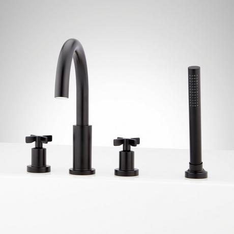 Vassor 4-Hole Roman Tub Faucet and Hand Shower