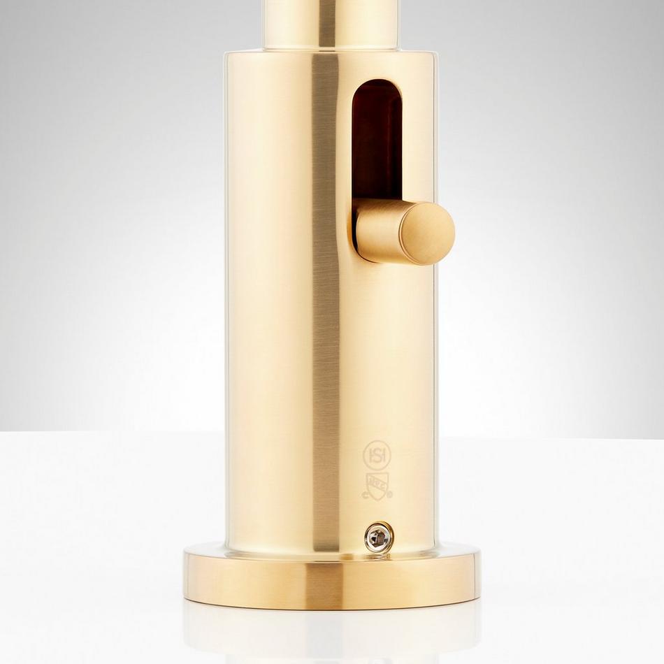 Vassor 4-Hole Roman Tub Faucet and Hand Shower with Rough-In Valve - Brushed Gold, , large image number 3