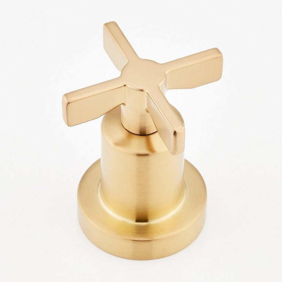 Vassor 4-Hole Roman Tub Faucet and Hand Shower with Rough-In Valve - Brushed Gold, , large image number 2
