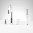 Vassor 4-Hole Roman Tub Faucet and Hand Shower with Rough-In Valve - Chrome, , large image number 0