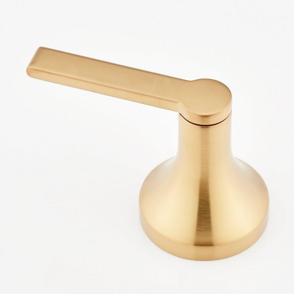 Lentz 4-Hole Roman Tub Faucet and Hand Shower with Rough-In Valve - Lever Handles - Brushed Gold, , large image number 2