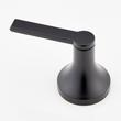 Lentz 4-Hole Roman Tub Faucet and Hand Shower with Rough-In Valve - Lever Handles - Matte Black, , large image number 2