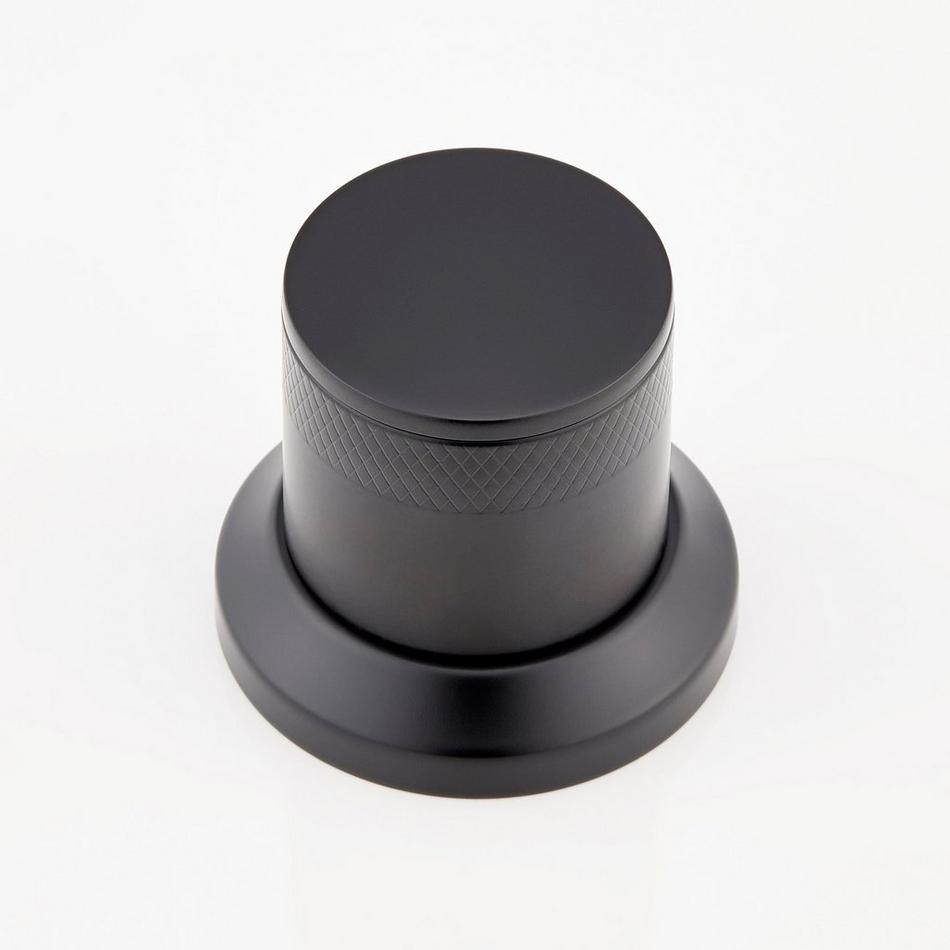 Lentz 4-Hole Roman Tub Faucet and Hand Shower with Rough-In Valve - Knob Handles - Matte Black, , large image number 2