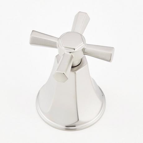 Elita 4-Hole Roman Tub Faucet and Hand Shower - Cross Handles