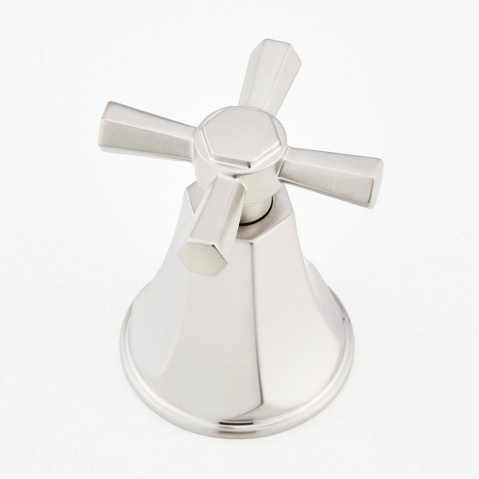 Elita 4-Hole Roman Tub Faucet and Hand Shower - Cross Handles - Brushed Nickel, , large image number 2