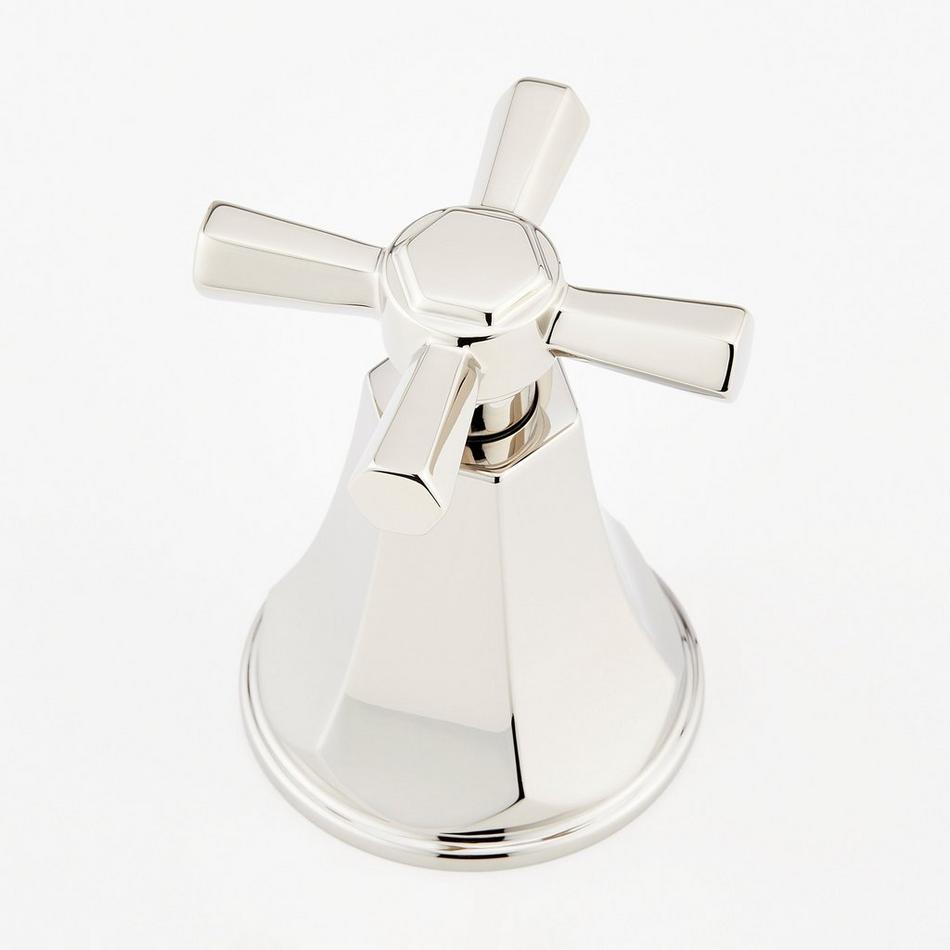 Elita 4-Hole Roman Tub Faucet and Hand Shower - Cross Handles - Polished Nickel, , large image number 2