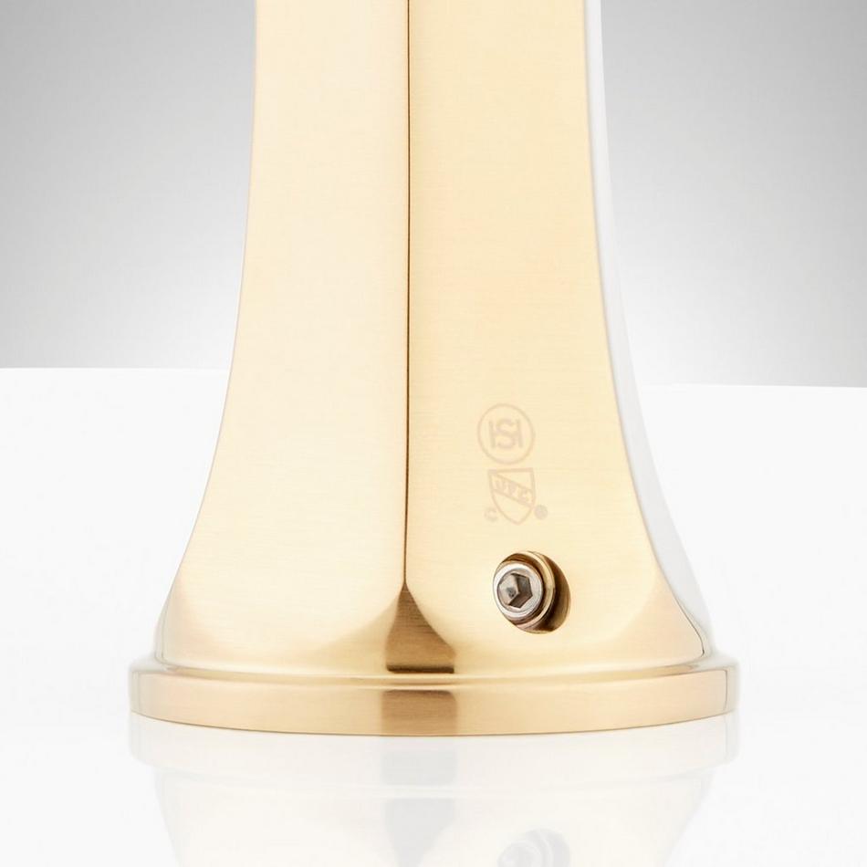 Elita 4-Hole Roman Tub Faucet and Hand Shower with Rough-In Valve - Cross Handles - Brushed Gold, , large image number 3