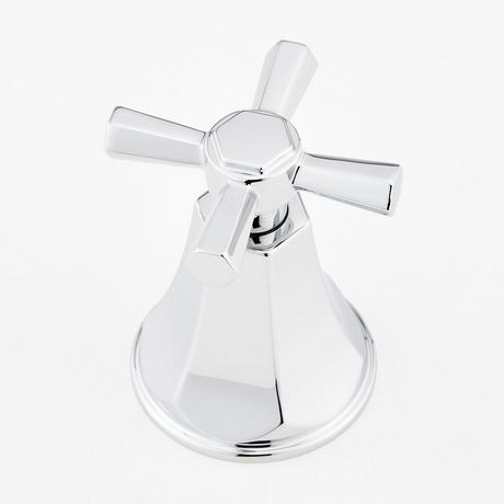 Elita 4-Hole Roman Tub Faucet and Hand Shower - Cross Handles