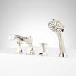 Elita 4-Hole Roman Tub Faucet and Hand Shower with Rough-In Valve - Cross Handles - Polished Nickel, , large image number 1