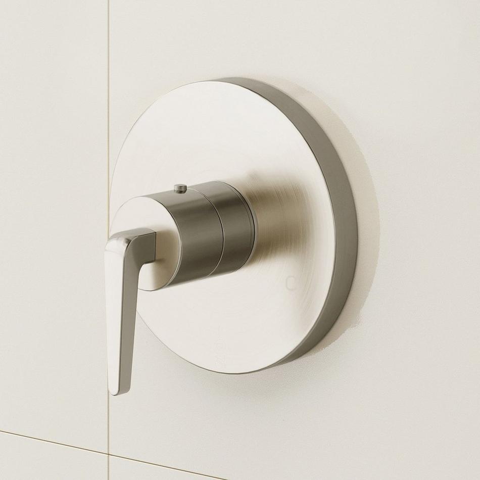 Drea Thermostatic Shower Valve Trim and 1/2" Rough-In Valve - Brushed Nickel, , large image number 0