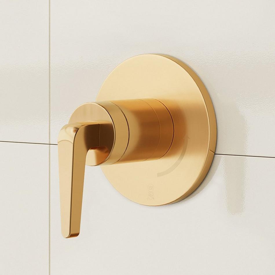 Drea In-Wall Shower Volume Control Handle and 1/2" Rough-In Valve - Brushed Gold, , large image number 0