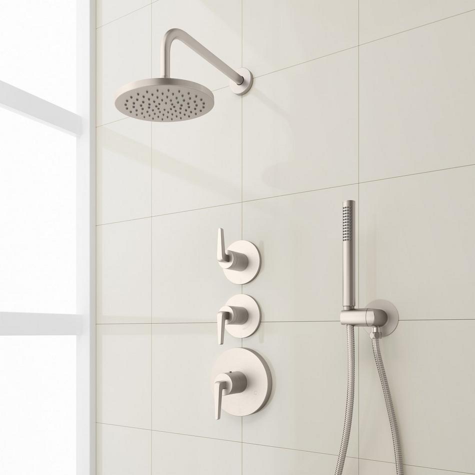 Drea Thermostatic Shower System With Hand Shower, , large image number 1