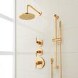 Drea Thermostatic Shower System With Slide Bar and Hand Shower, , large image number 0