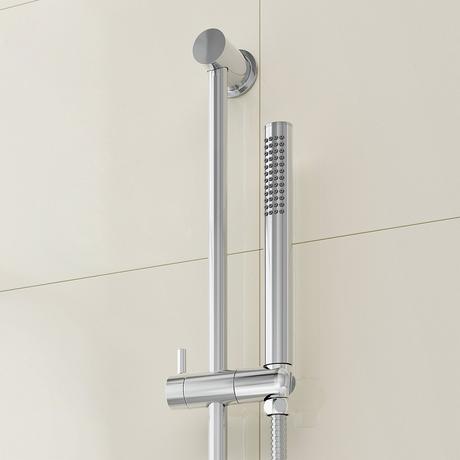 Drea Thermostatic Shower System With Slide Bar and Hand Shower