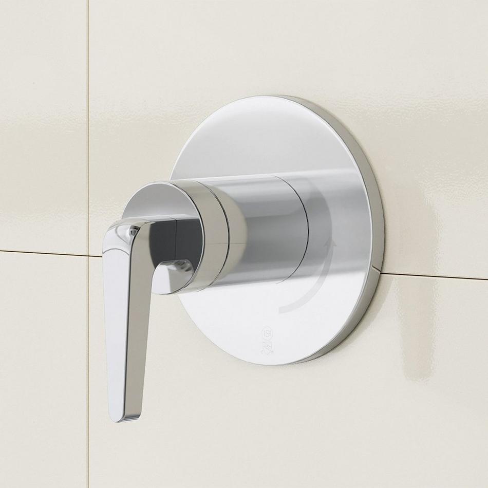 Drea Thermostatic Shower System With Slide Bar and Hand Shower - Chrome, , large image number 3