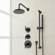 Drea Thermostatic Shower System With Slide Bar and Hand Shower, , large image number 3