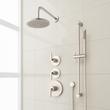 Drea Thermostatic Shower System With Slide Bar and Hand Shower, , large image number 1