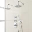 Drea Thermostatic Shower System With Dual Showerheads and Hand Shower, , large image number 2