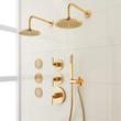 Drea Thermostatic Shower System With 3 Body Sprays and Hand Shower, , large image number 0