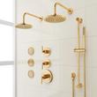 Drea Thermostatic Shower System With 3 Body Sprays, Slide Bar and Hand Shower, , large image number 0