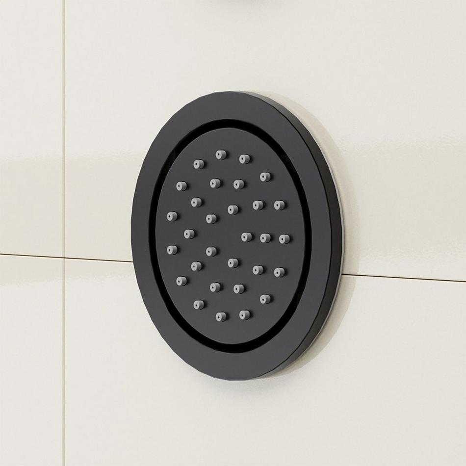 Drea Thermostatic Shower System With 3 Body Sprays, Slide Bar and Hand Shower - Matte Black, , large image number 6
