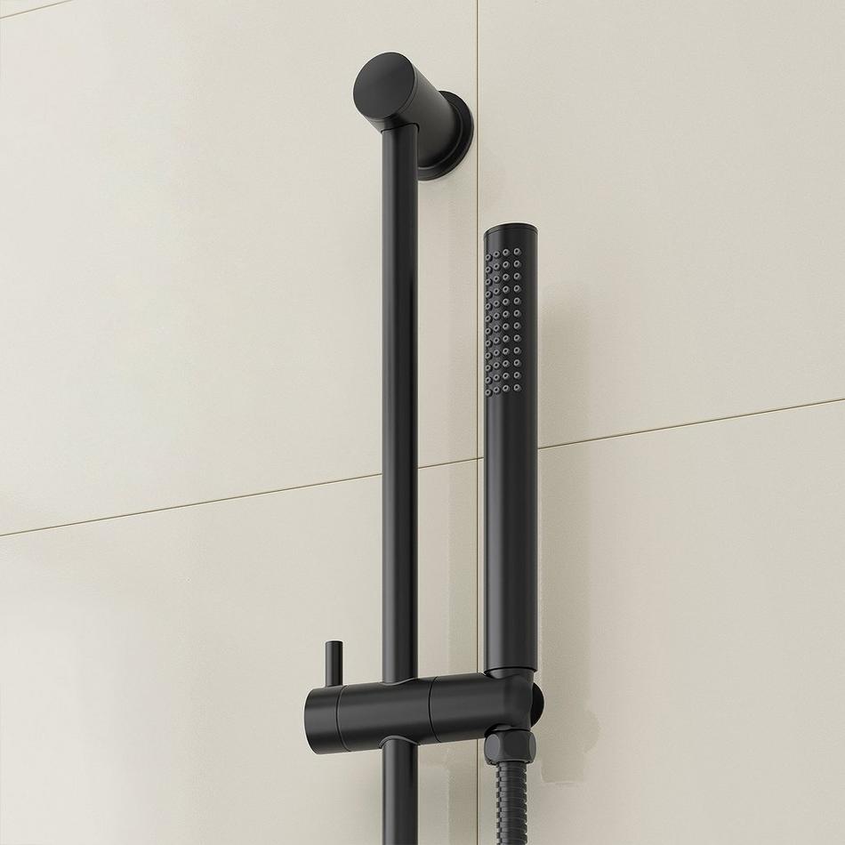 Drea Thermostatic Shower System With 3 Body Sprays, Slide Bar and Hand Shower - Matte Black, , large image number 5
