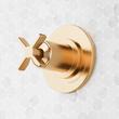 Vassor In-Wall Shower Volume Control Handle and 1/2" Rough-In Valve - Brushed Gold, , large image number 0
