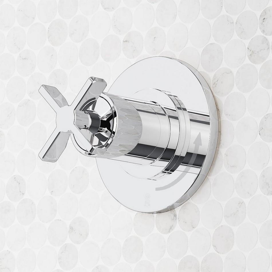 Vassor In-Wall Shower Volume Control Handle and 3/4" Rough-In Valve - Chrome, , large image number 0