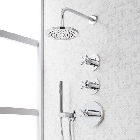 Vassor Thermostatic Shower System With Hand Shower