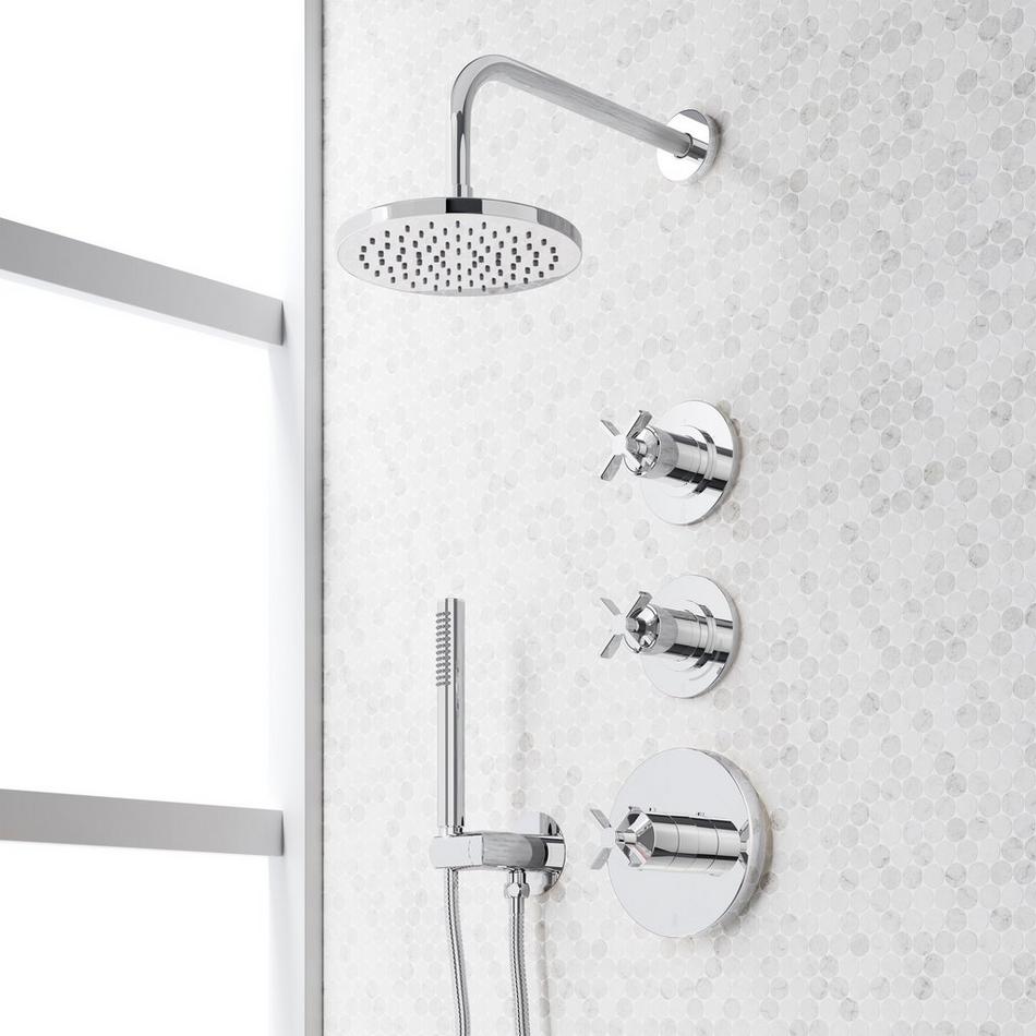 Vassor Thermostatic Shower System With Hand Shower, , large image number 2