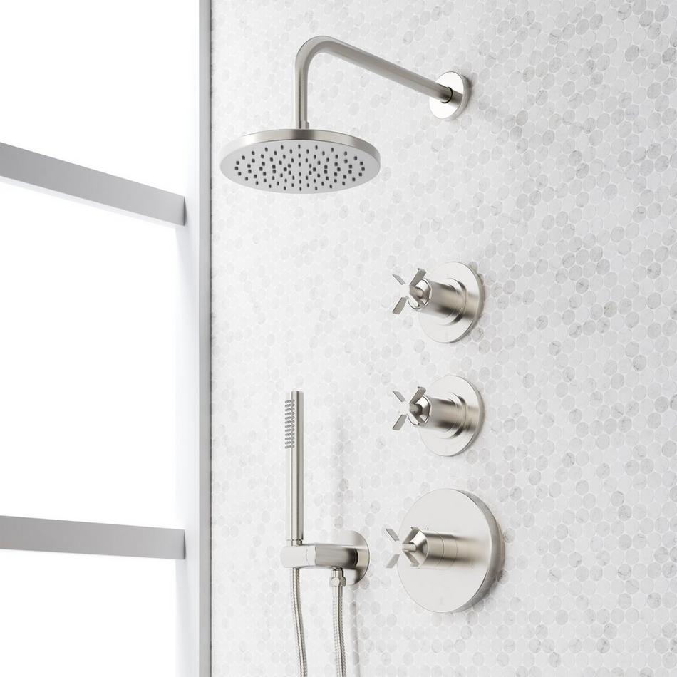 Vassor Thermostatic Shower System With Hand Shower, , large image number 1