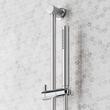 Vassor Thermostatic Shower System With Slide Bar and Hand Shower - Chrome, , large image number 5