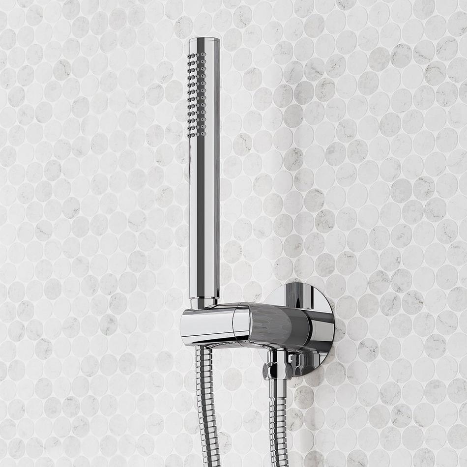 Vassor Thermostatic Shower System With Dual Showerheads and Hand Shower - Chrome, , large image number 5