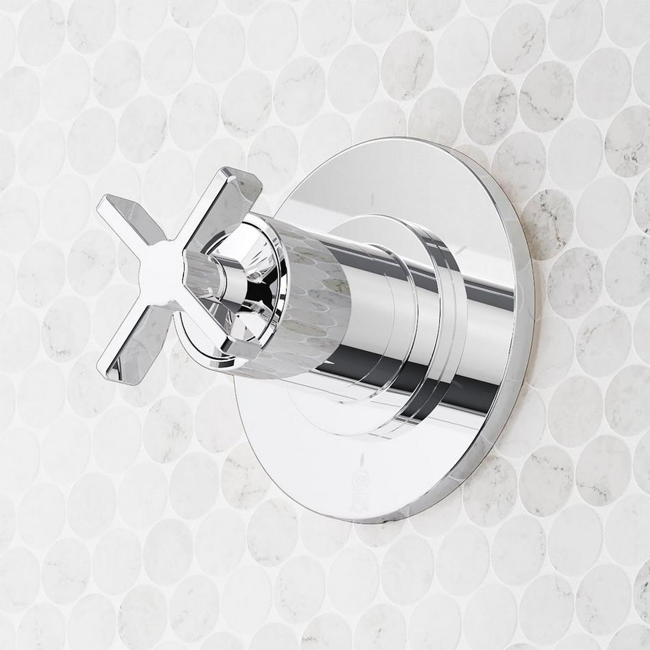 Vassor Thermostatic Shower System With 3 Body Sprays and Hand Shower - Chrome, , large image number 2