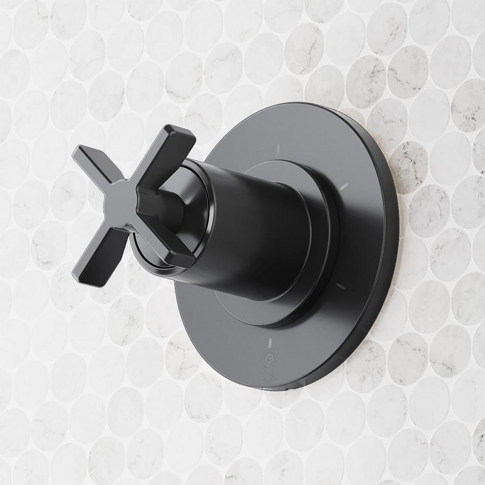 Vassor Thermostatic Shower System With 3 Body Sprays and Hand Shower - Matte Black, , large image number 2
